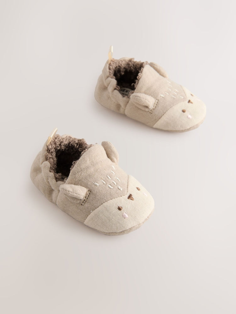 Neutral Baby Character Slip-On Shoes (0-18mths)