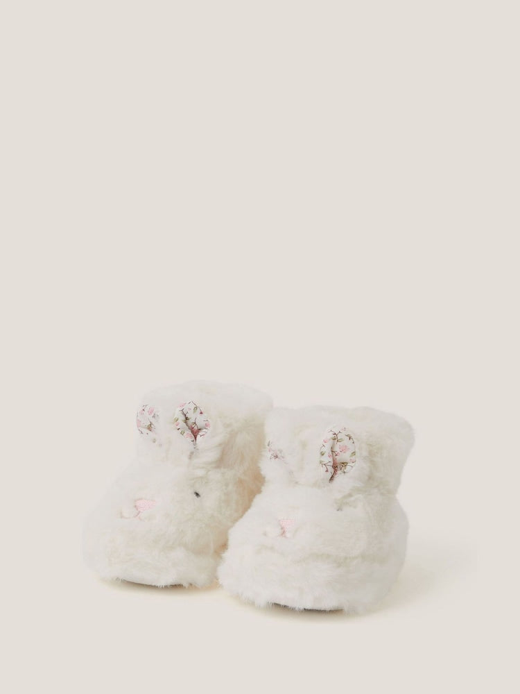Monsoon Cream Baby Bunny Slipper Boots