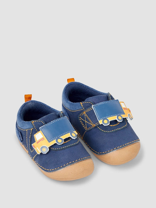 JoJo Maman Bébé Navy Blue Construction Pre-Walker Shoes