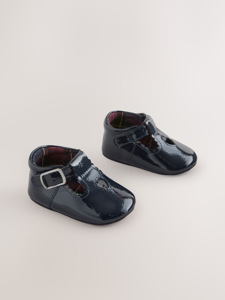Navy Baby T Bar Shoes (0-18mths)