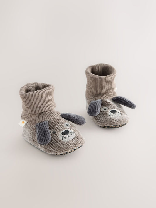 Grey Dog Baby Sock Top Boot Shoes (0-18mths)