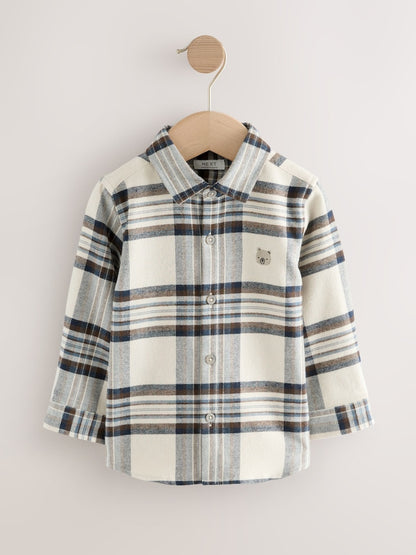 Blue/Ecru Long Sleeve Character Shirt (3mths-7yrs)