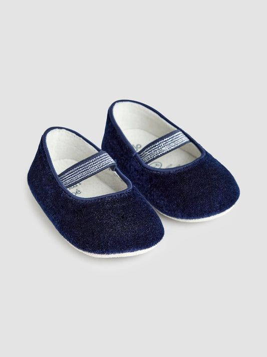 JoJo Maman Bébé Navy Ballet Pram Shoes
