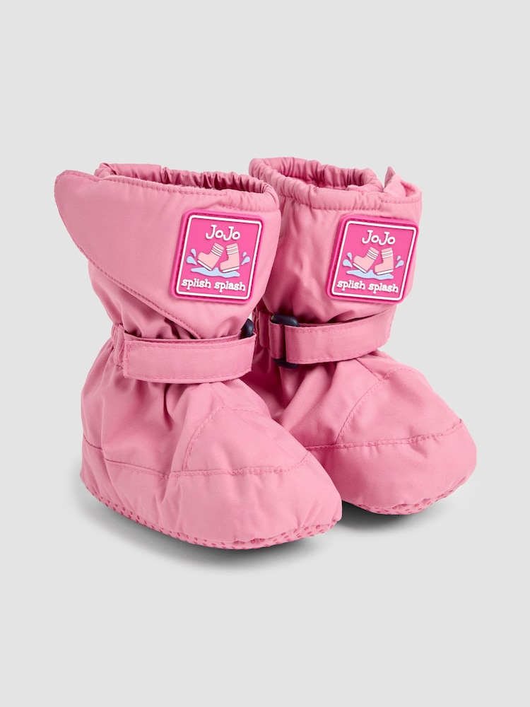JoJo Maman Bébé Dusty Pink Fleece Lined Booties