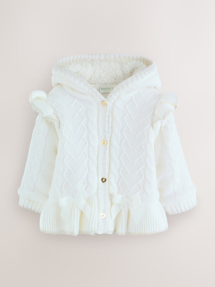 Baker by Ted Baker Knitted Bow Detail Coatigan