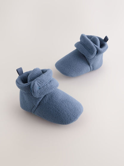 Navy Baby Touch Fastening Slipper Boots (0-2mths)