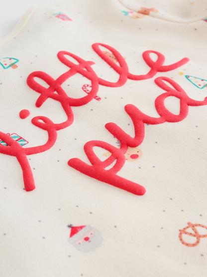 Red Baby Christmas Sleepsuits 3 Pack (0mths-3yrs)