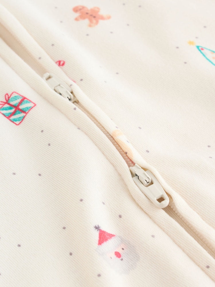 Red Baby Christmas Sleepsuits 3 Pack (0mths-3yrs)