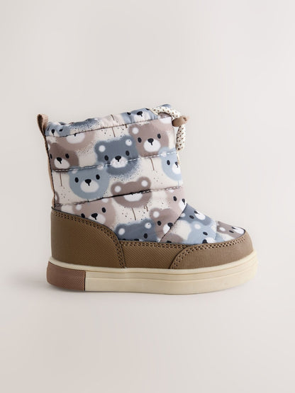 Neutral Bear Thermal Thinsulate™ Lined Quilted Water Resistant Boots