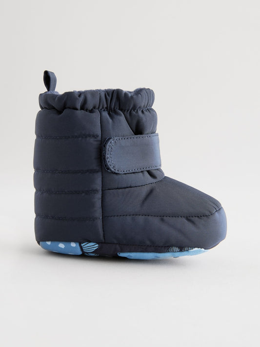 Blue Navy Baby Touch Fastening Snow Boots (0-2mths)
