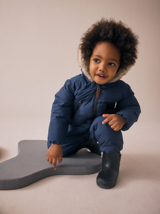 Navy Waterproof Padded Snowsuit (3mths-7yrs)