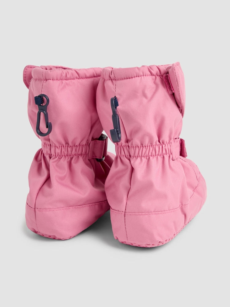 JoJo Maman Bébé Dusty Pink Fleece Lined Booties