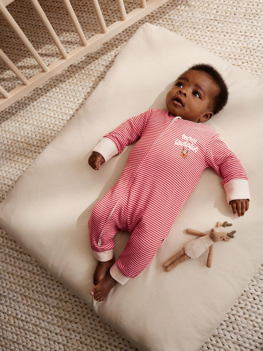 Red Baby Christmas Sleepsuits 3 Pack (0mths-3yrs)