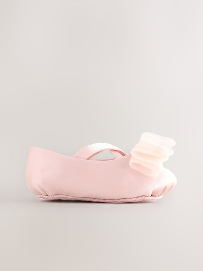 Pink Baby Bow Occassion Shoes (0-18mths)