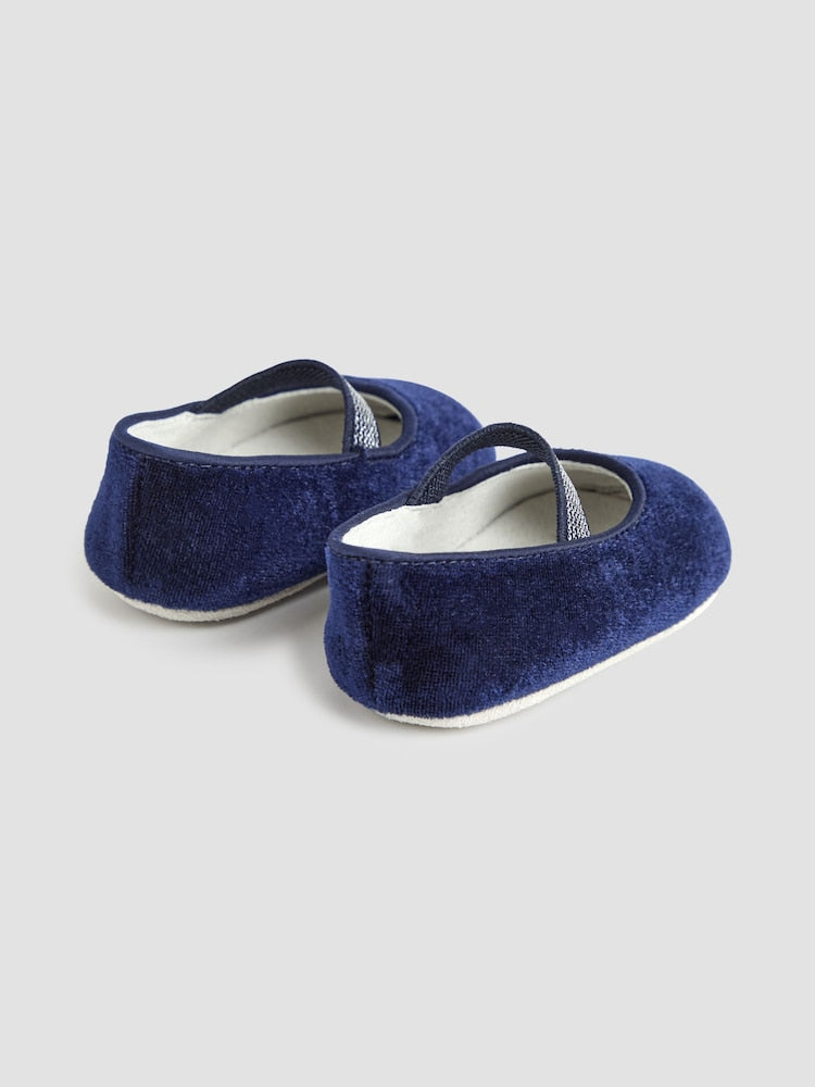 JoJo Maman Bébé Navy Ballet Pram Shoes