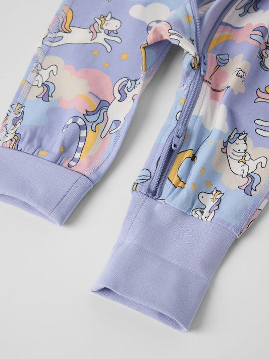 Polarn O. Pyret Purple Printed Sleepsuit