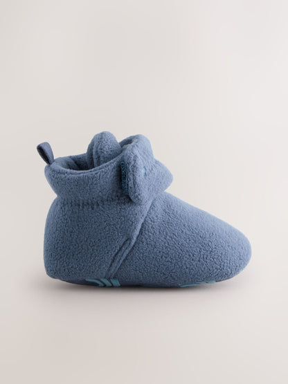 Navy Baby Touch Fastening Slipper Boots (0-2mths)