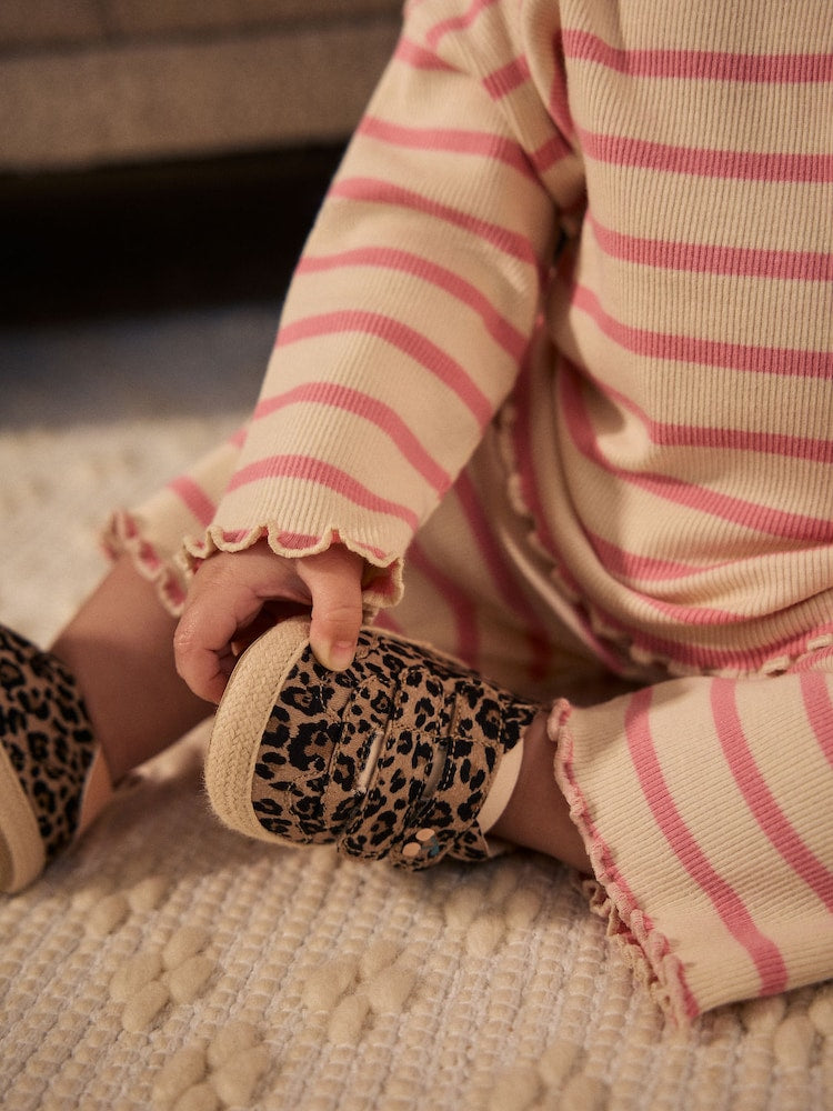 Animal Print Touch Fasten Baby Trainers (0-24mths)