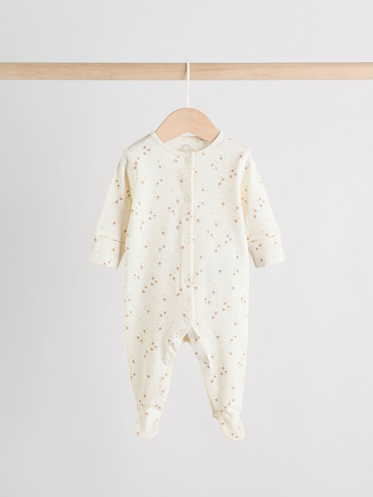 Neutral Baby Sleepsuit, Bodysuit, Beanie and Bib Set 4 Piece (0-9mths)