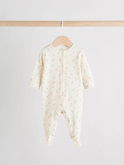 Neutral Baby Sleepsuit, Bodysuit, Beanie and Bib Set 4 Piece (0-9mths)