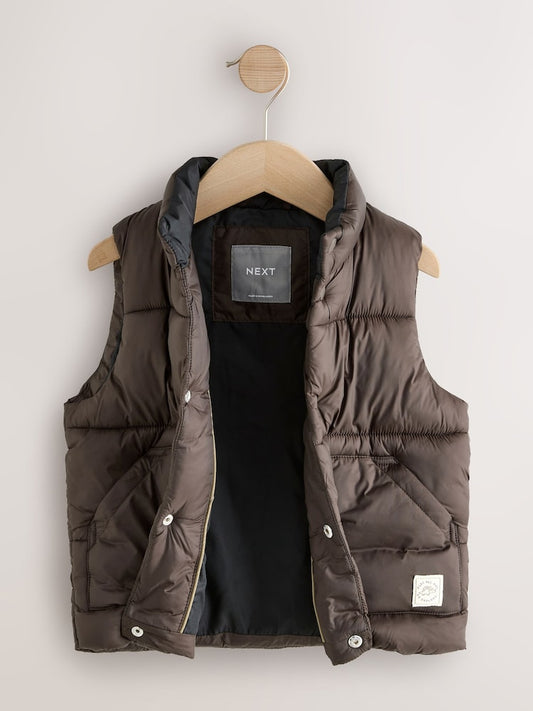 Dark Brown Padded Gilet (3mths-10yrs)