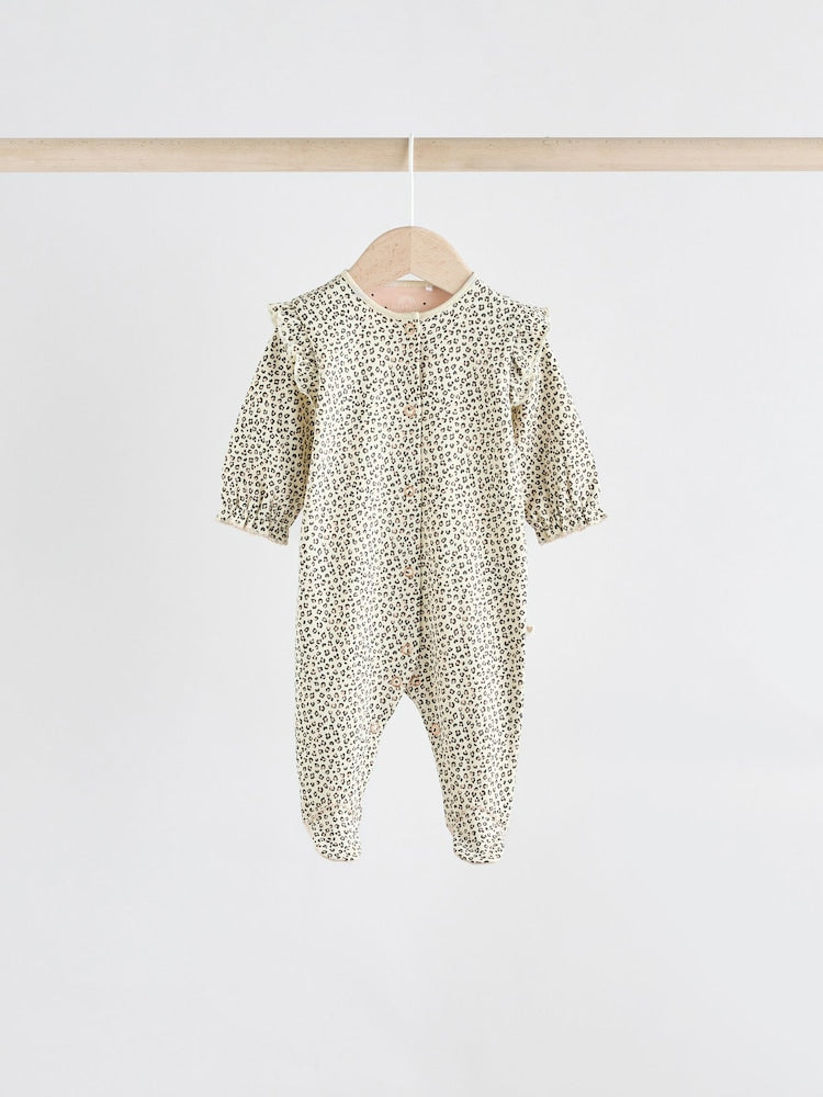 Pink 3 Pack Baby Sleepsuits with Matching Turbans (0mths-2yrs)