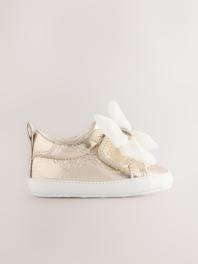 Baker by Ted Baker Baby Girls Organza Bow Padders Trainers