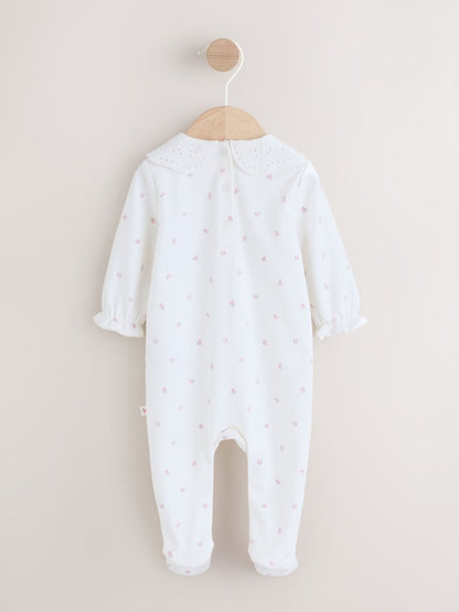 White Little Sister Family Baby Sleepsuit (0-2yrs)