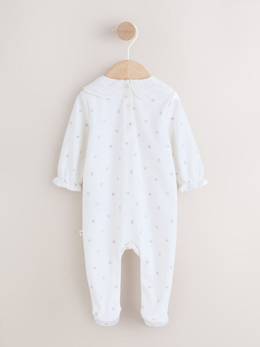 White Little Sister Family Baby Sleepsuit (0-2yrs)