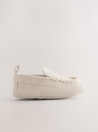 Neutral Loafer Baby Suede Shoes (0-2mths)