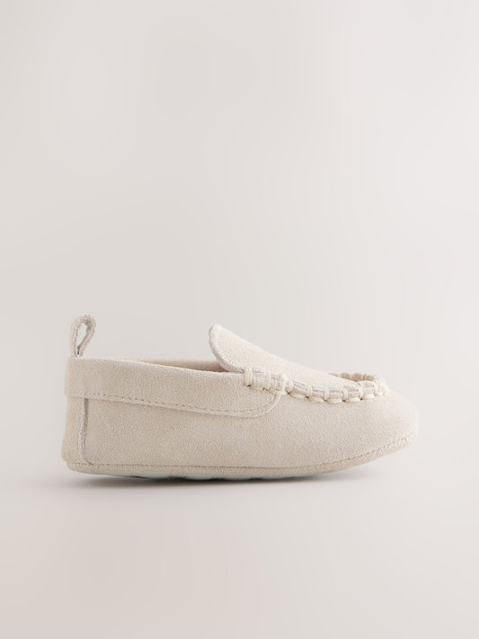 Neutral Loafer Baby Suede Shoes (0-2mths)