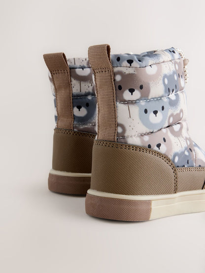 Neutral Bear Thermal Thinsulate™ Lined Quilted Water Resistant Boots