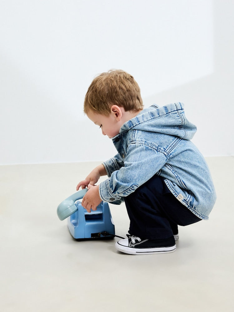 Mid Blue Denim Hooded Overshirt (3mths-7yrs)