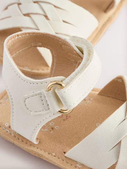 White Baby Fisherman Sandals (0-24mths)