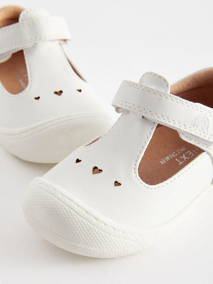 White Standard Fit (F) Crawler T-Bar Shoes