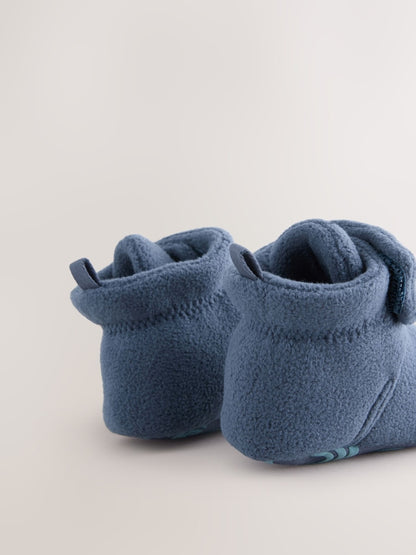 Navy Baby Touch Fastening Slipper Boots (0-2mths)