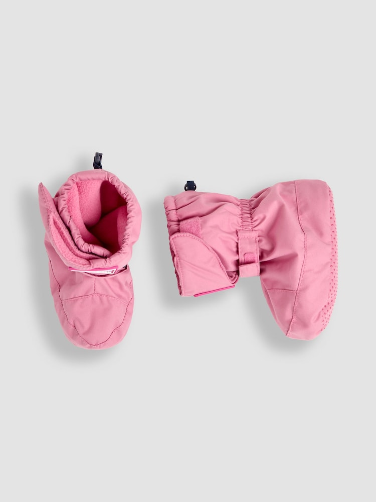 JoJo Maman Bébé Dusty Pink Fleece Lined Booties