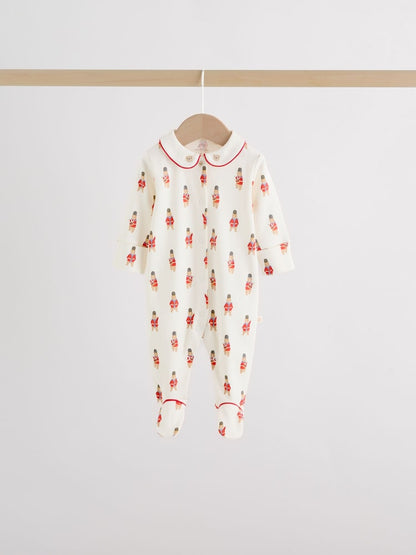 Red Bear Baby Sleepsuits 3 Pack (0-2yrs)