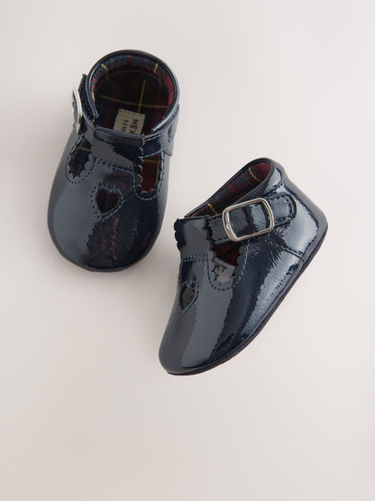 Navy Baby T Bar Shoes (0-18mths)