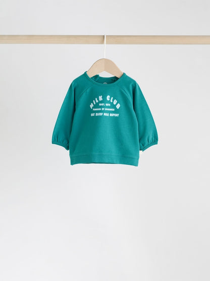 Blue/Green Milk Club Baby Top & Leggings 6