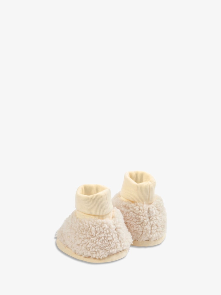 The Little Tailor Plush Lined Sherpa Fleece Baby Booties