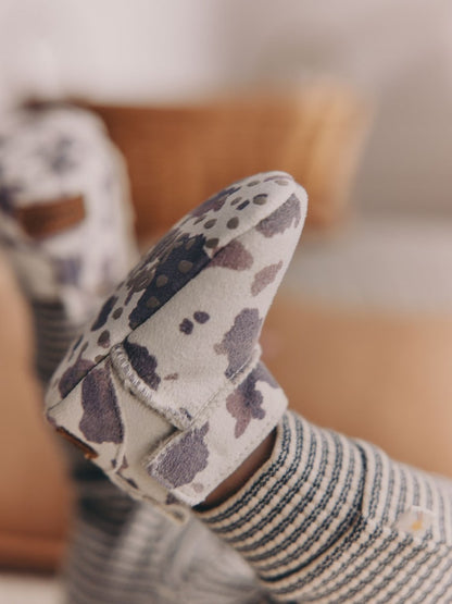 Neutral Cow Suede Baby Pull-On Boots (0-24mths)