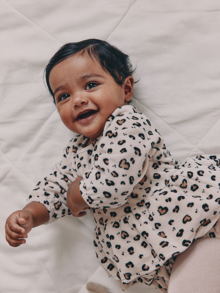 Natural Animal Baby Bloomer Rompers Set 2 Piece with Tights