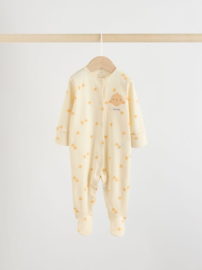Yellow Easter Character 3 Pack Baby Sleepsuits (0mths-2yrs)