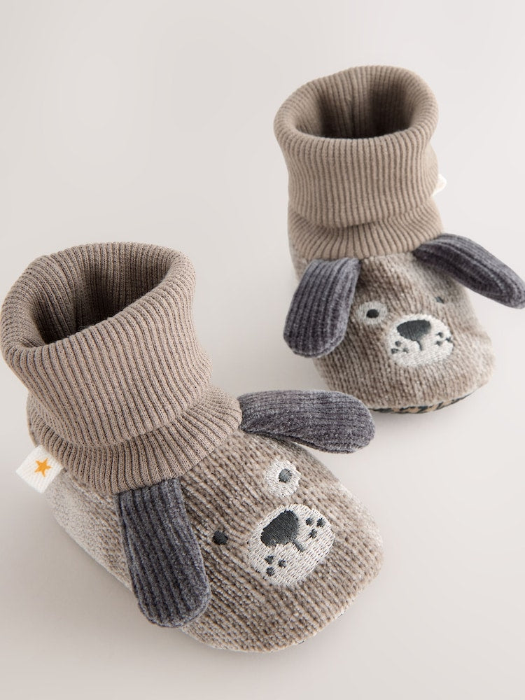 Grey Dog Baby Sock Top Boot Shoes (0-18mths)