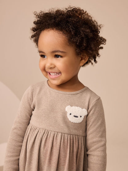 Neutral Bear Long Sleeve Dress and Leggings Set (3mths-7yrs)