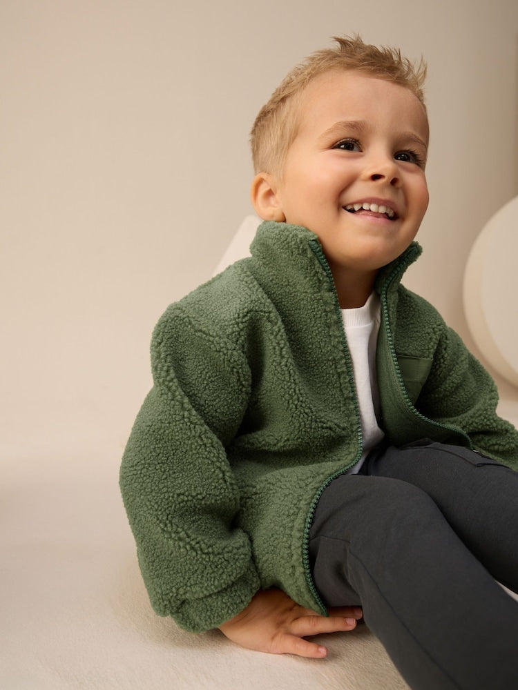 Minerals Plain Funnel Neck Fleece Zip Through Fleece (3mths-7yrs)