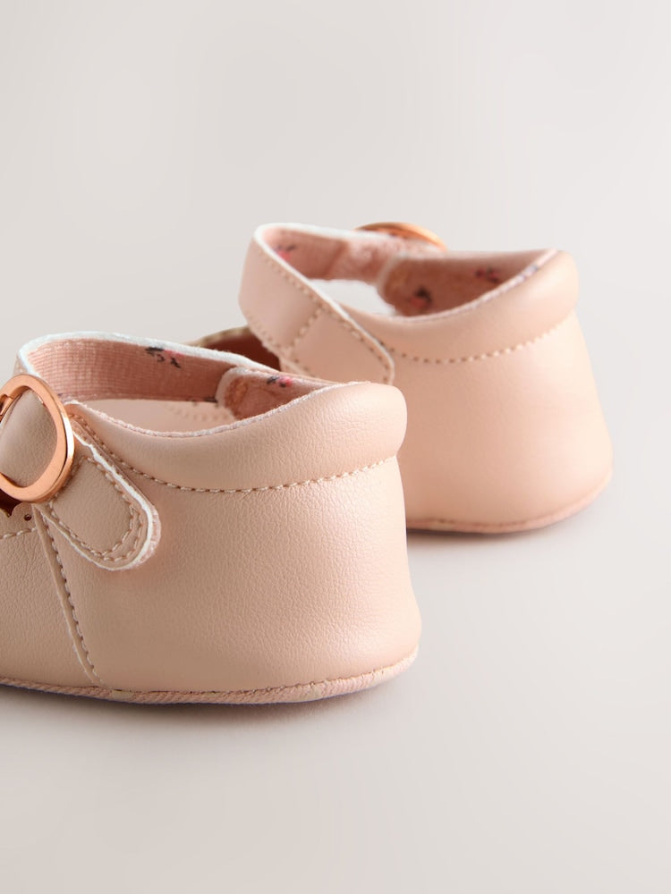 Pink Mary Jane Baby Shoes (0-24mths)