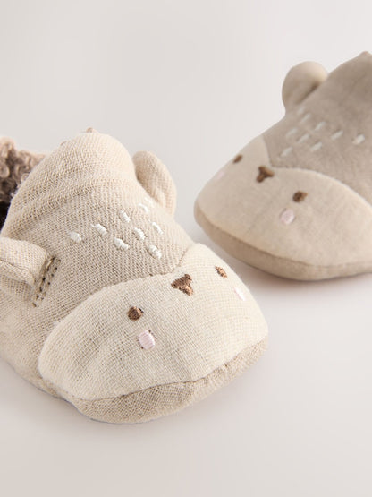 Neutral Baby Character Slip-On Shoes (0-18mths)