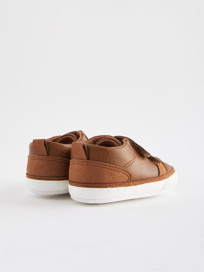 Tan Brown Two Strap Baby Trainers (0-24mths)